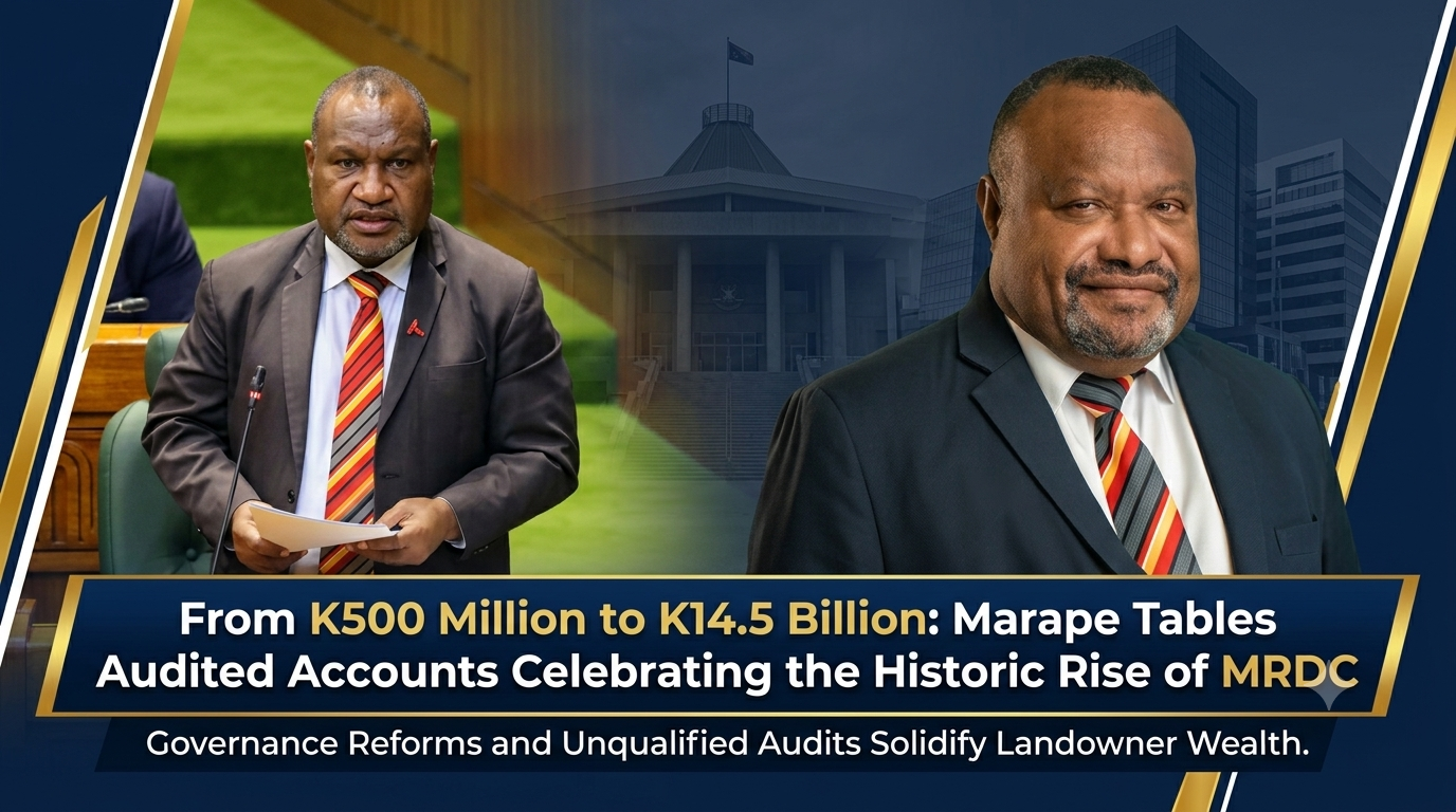 From K500 Million to K14.5 Billion: Marape Tables Audited Accounts Celebrating the Historic Rise of MRDC